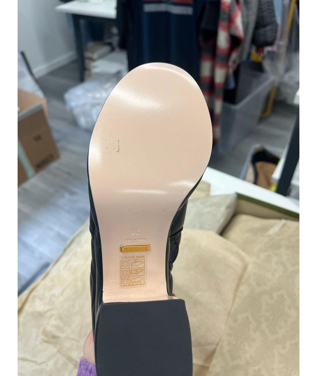 GUCCI Черные кожаные ботильоны, фото 4