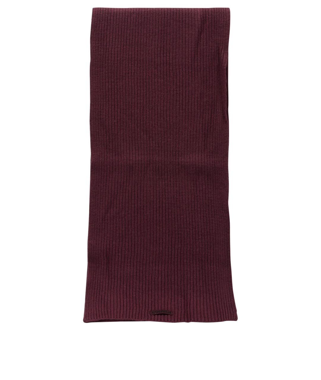 PINKO Бордовый шерстяной шарф, фото 1