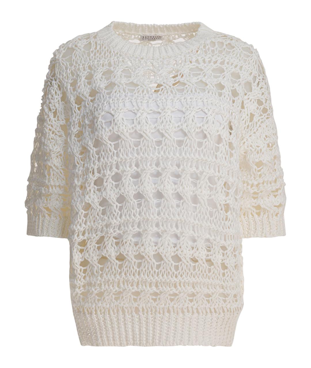 BRUNELLO CUCINELLI Белый джемпер / свитер, фото 1