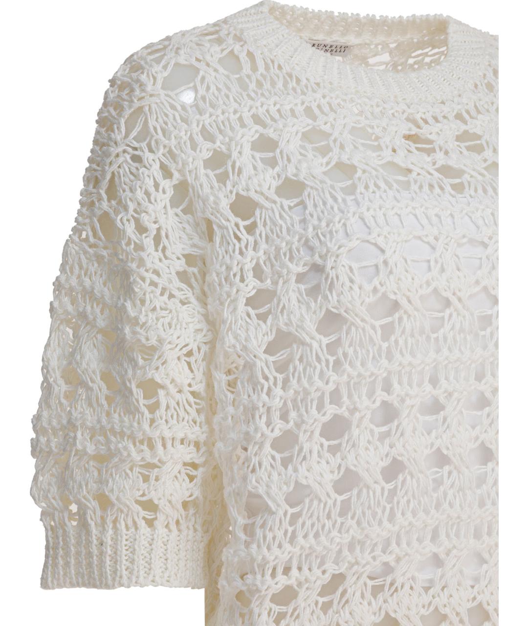 BRUNELLO CUCINELLI Белый джемпер / свитер, фото 2