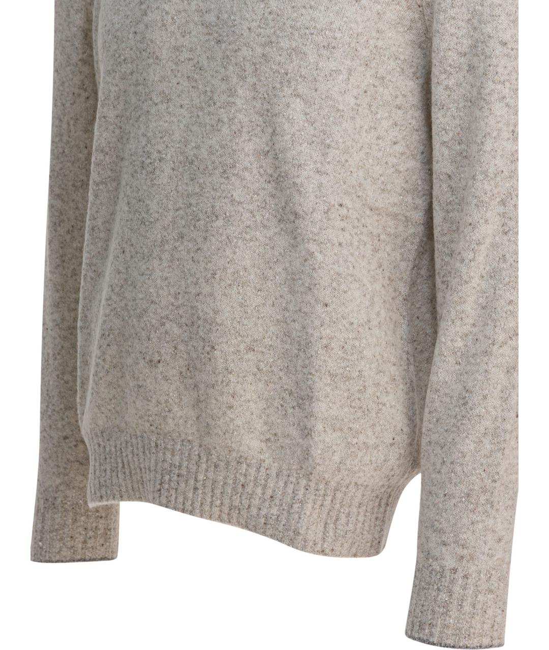 BRUNELLO CUCINELLI Бежевый шерстяной джемпер / свитер, фото 4