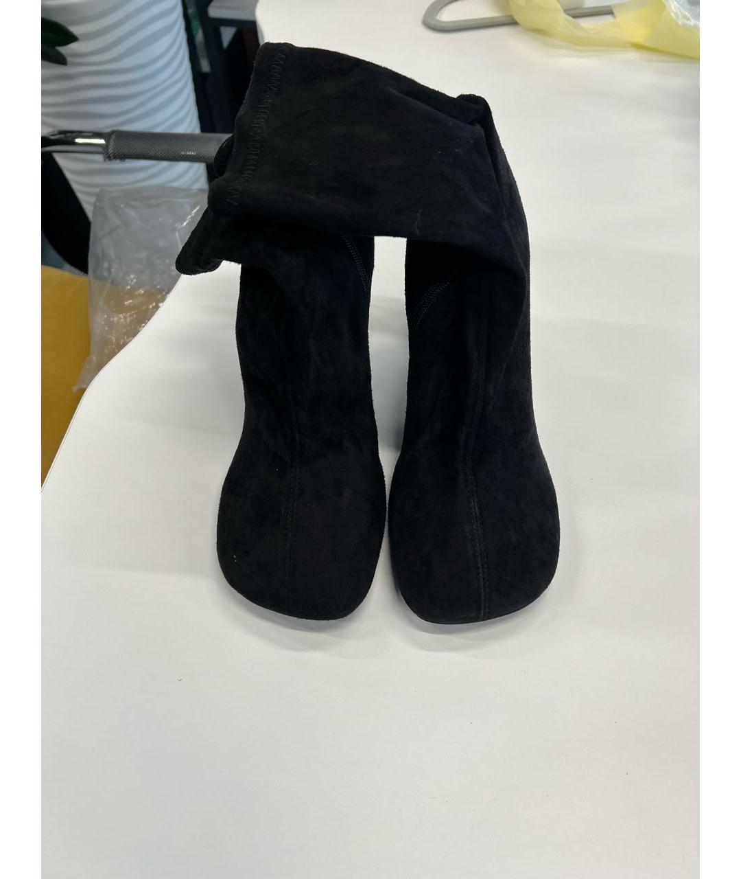DRIES VAN NOTEN Черные замшевые ботильоны, фото 3