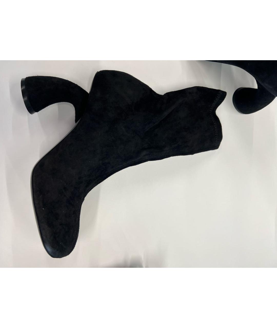 DRIES VAN NOTEN Черные замшевые ботильоны, фото 9