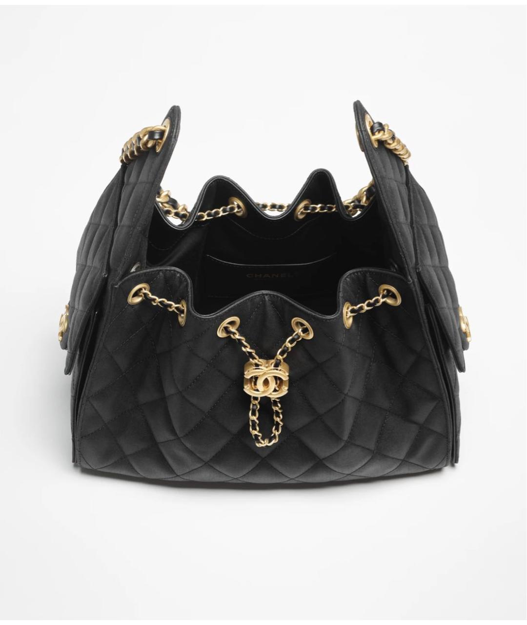 CHANEL Черная кожаная сумка через плечо, фото 2