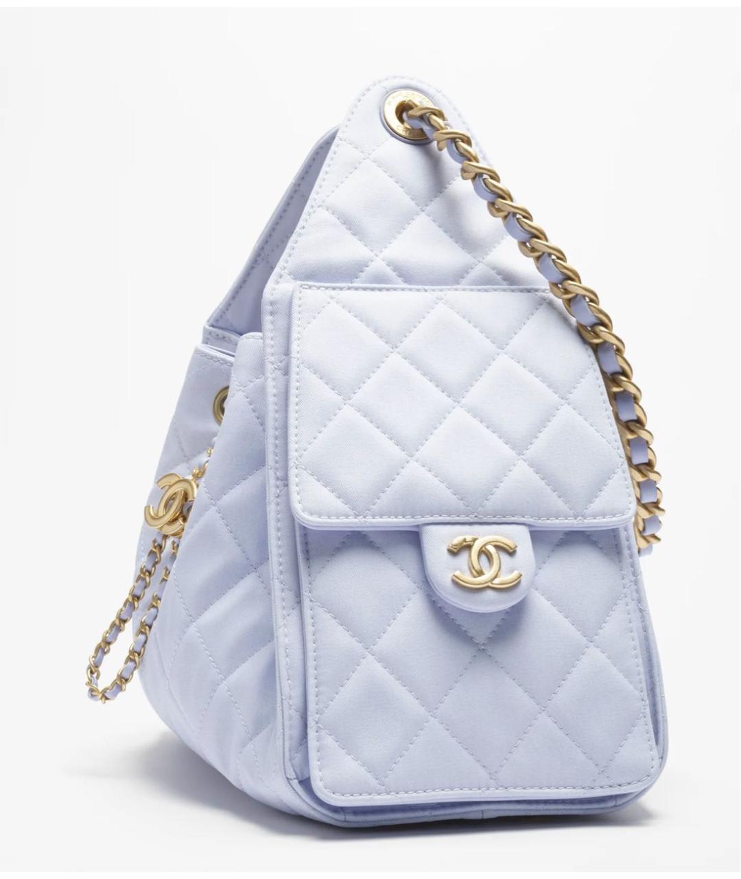 CHANEL Голубая кожаная сумка через плечо, фото 3