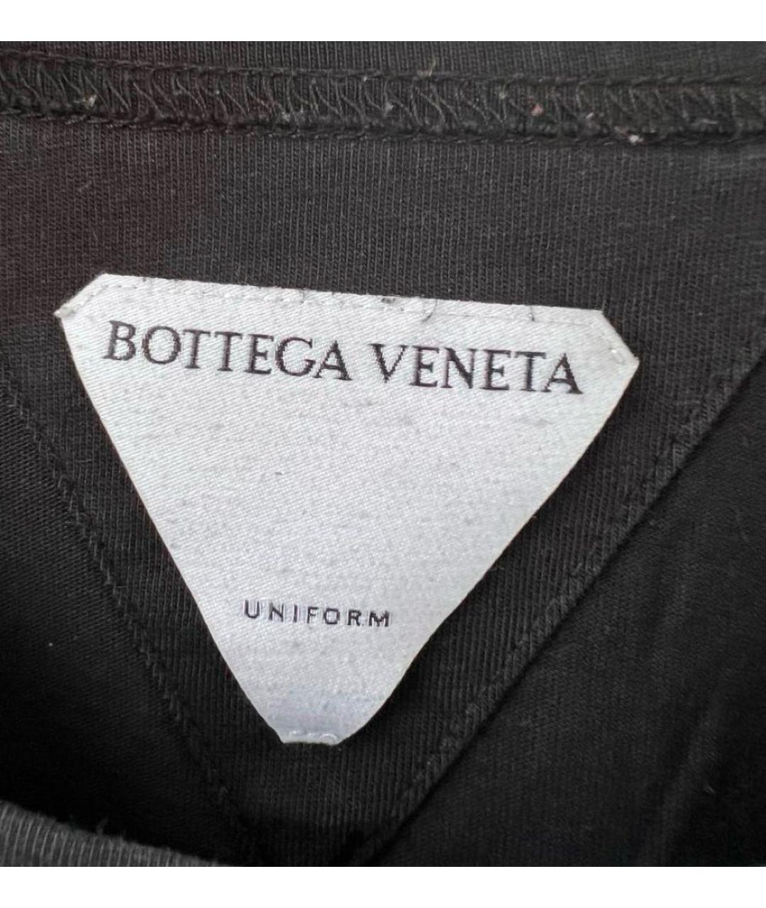 BOTTEGA VENETA Черная хлопковая футболка, фото 2