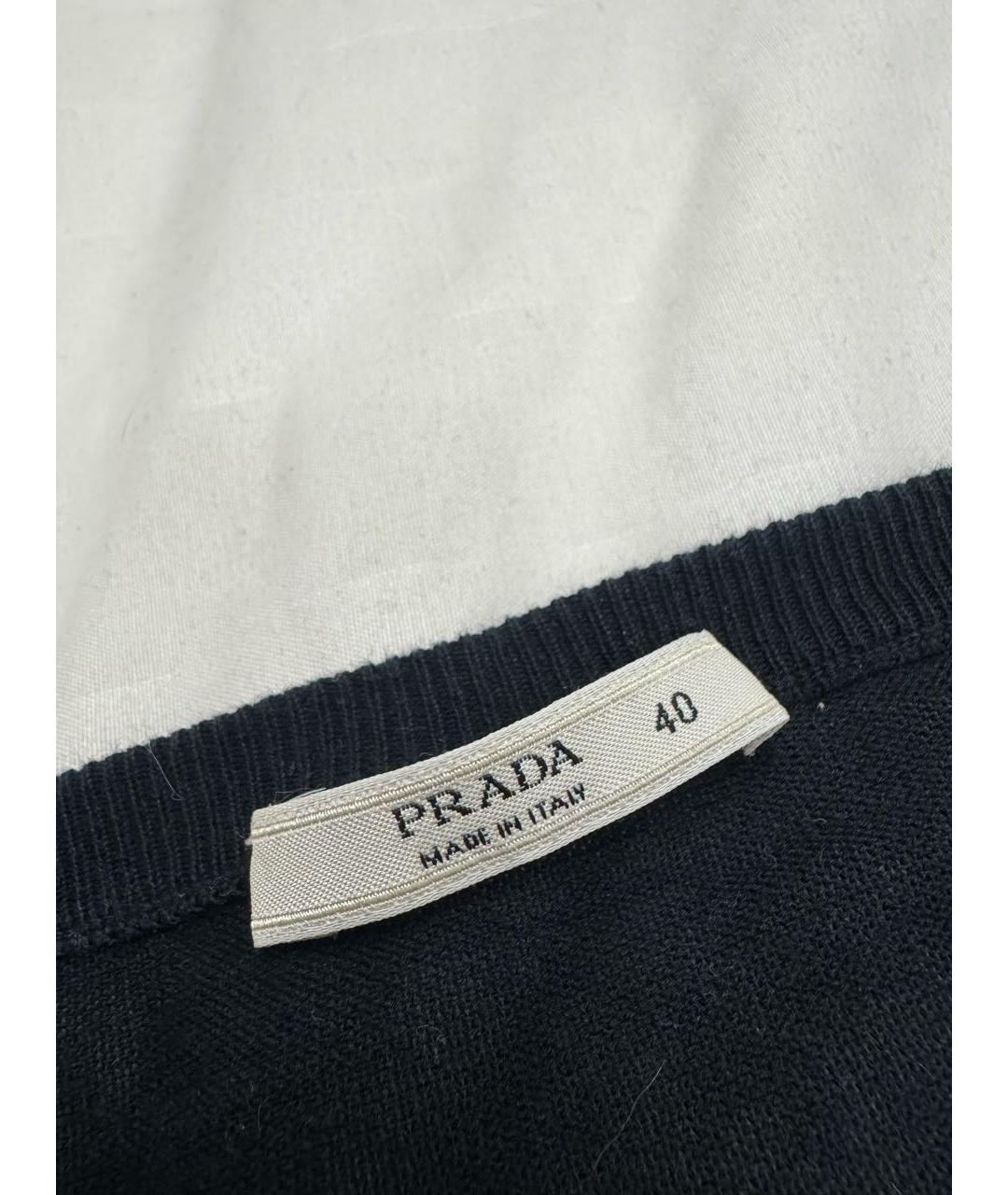 PRADA Черный хлопковый кардиган, фото 4