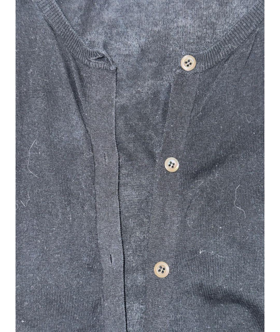 PRADA Черный хлопковый кардиган, фото 3