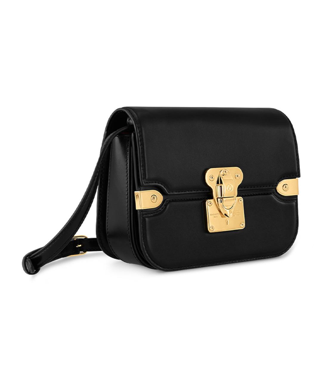 LOUIS VUITTON Черная кожаная сумка через плечо, фото 2