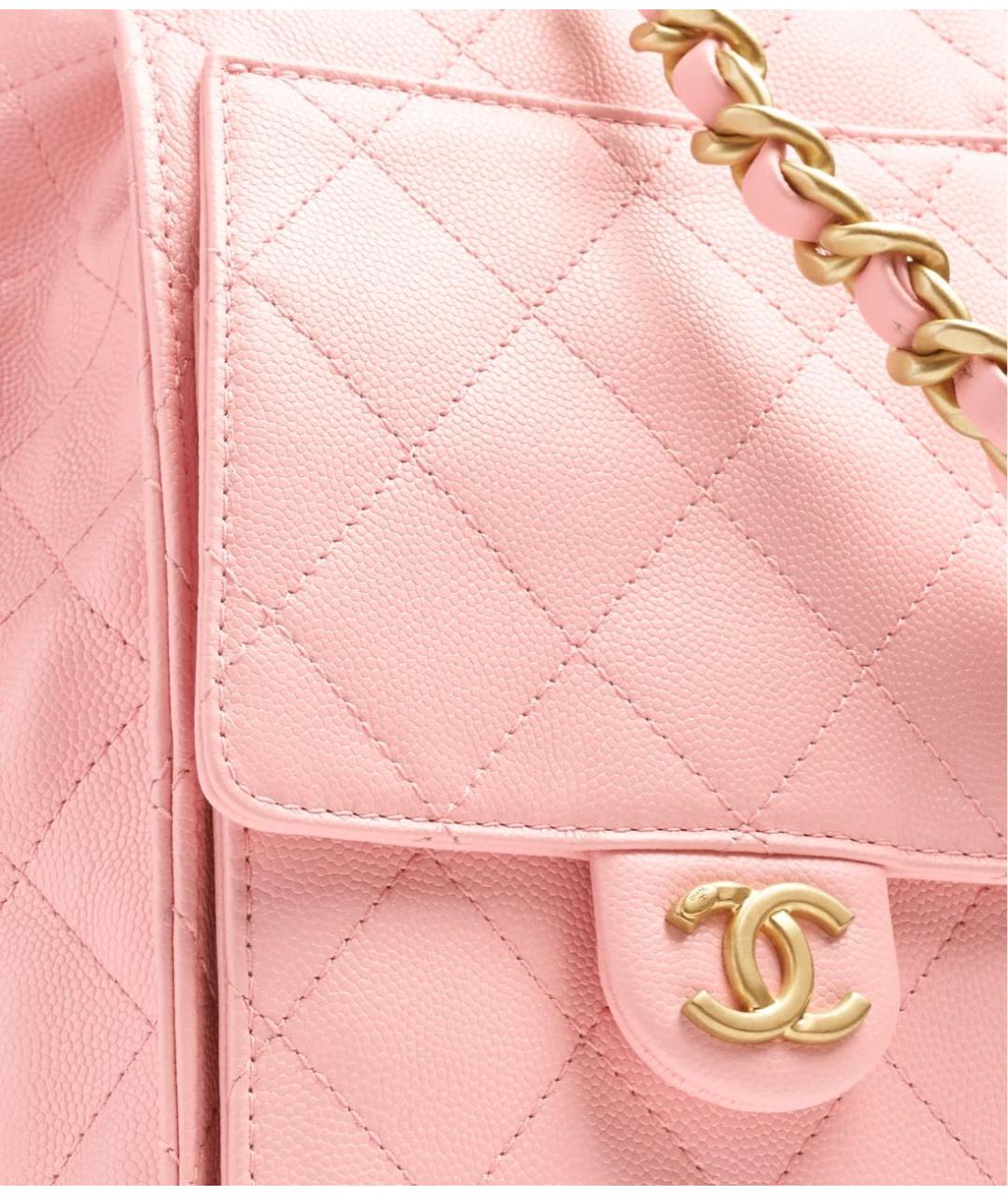CHANEL Розовая кожаная сумка через плечо, фото 3