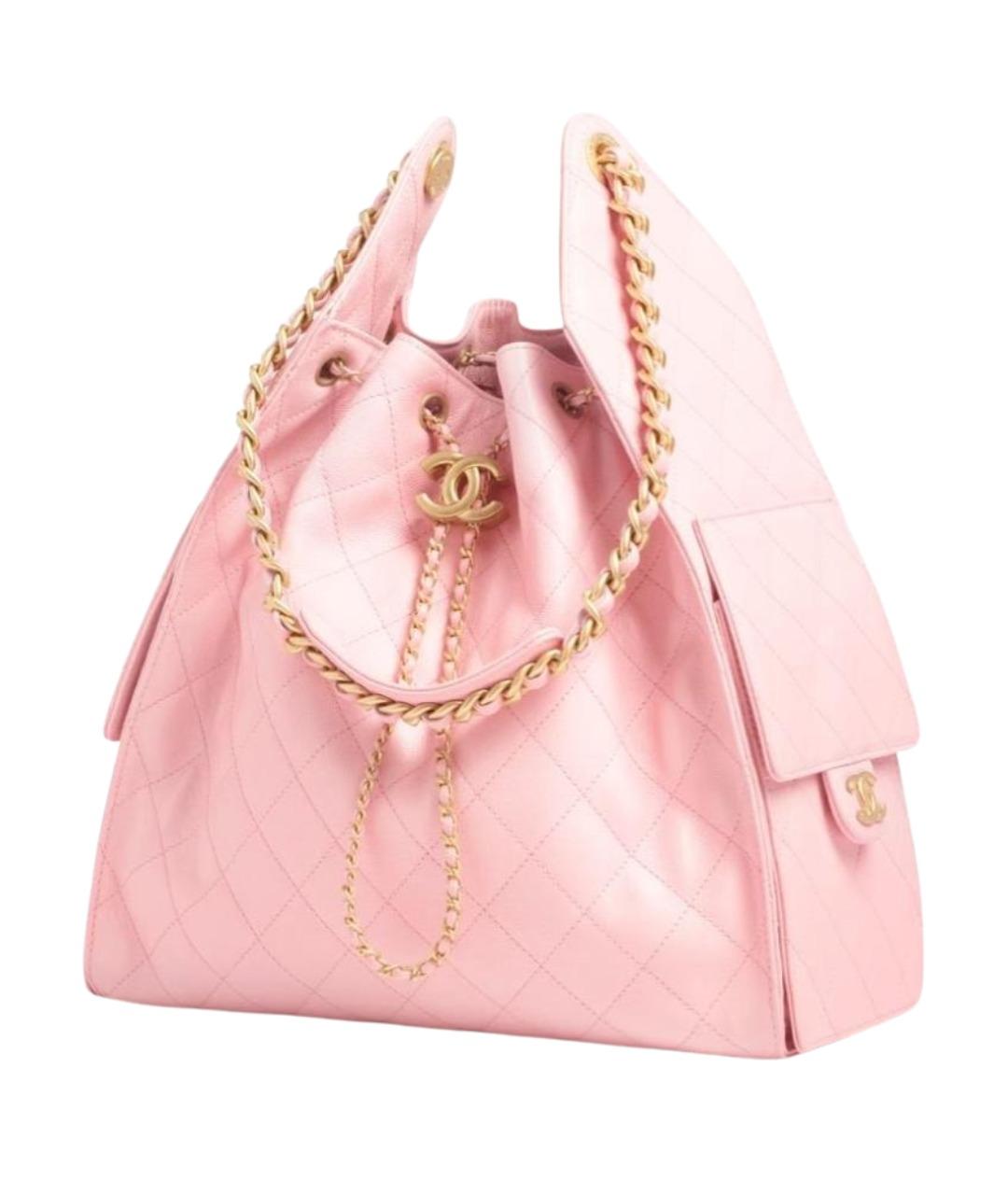 CHANEL Розовая кожаная сумка через плечо, фото 1