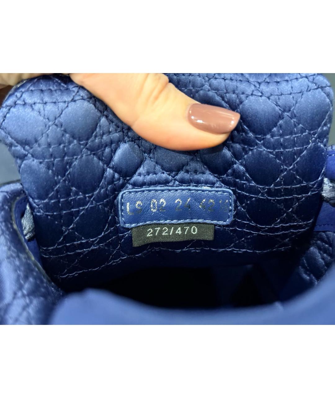 CHRISTIAN DIOR Синие текстильные низкие кроссовки / кеды, фото 6