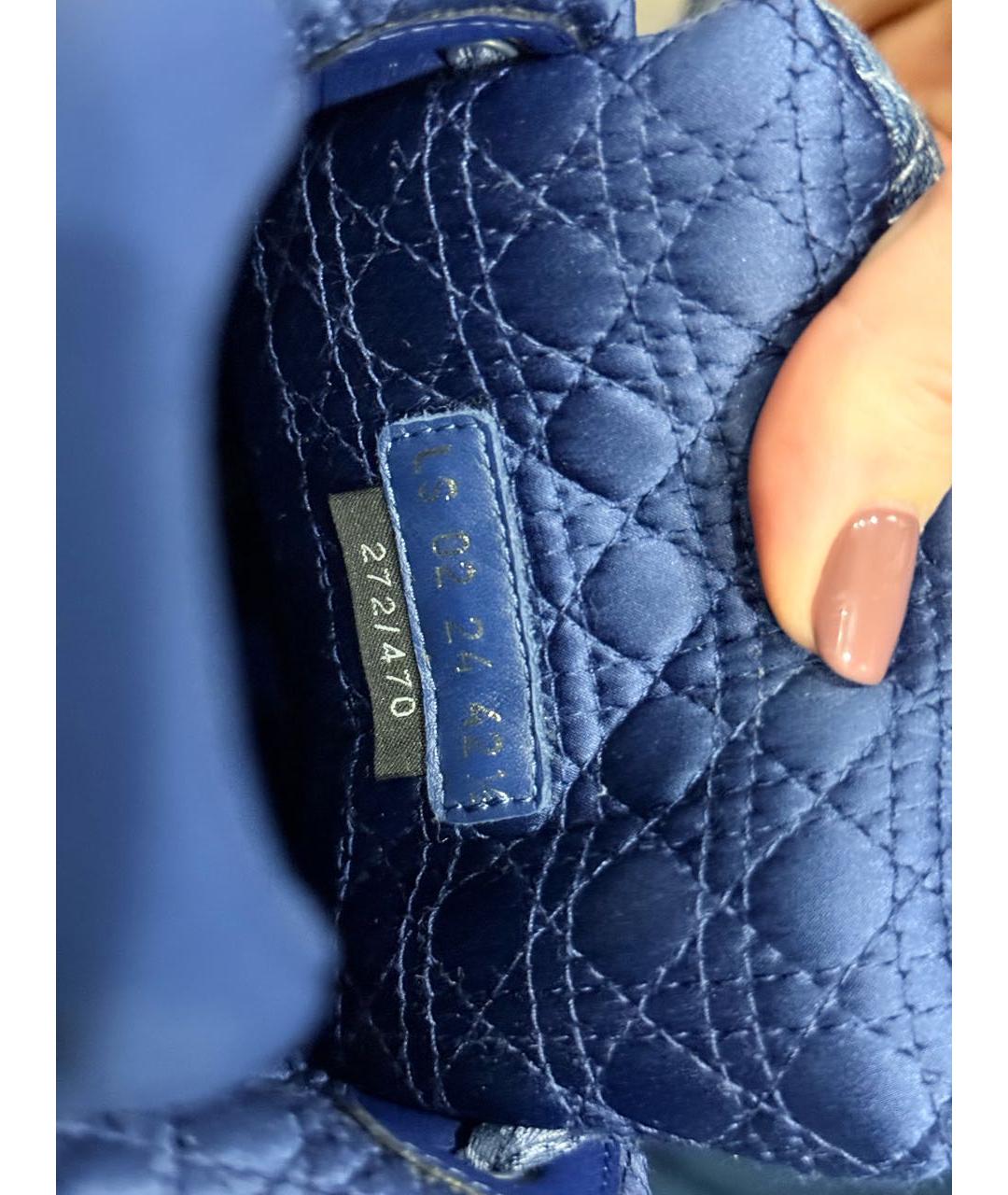 CHRISTIAN DIOR Синие текстильные низкие кроссовки / кеды, фото 7