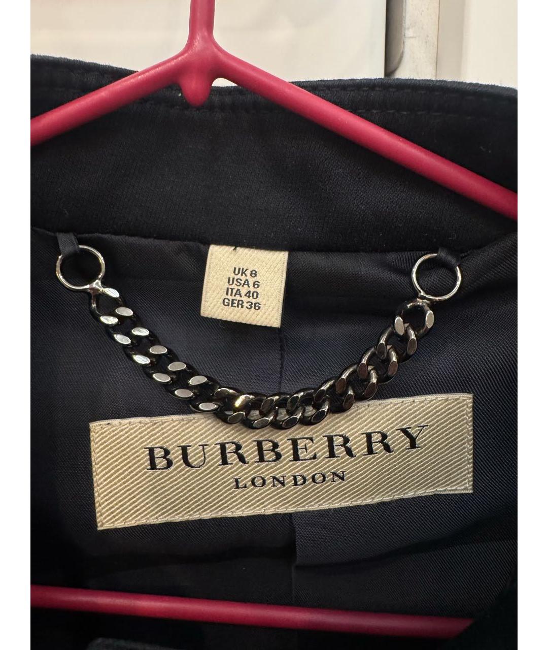 BURBERRY Темно-синий хлопковый жакет/пиджак, фото 3