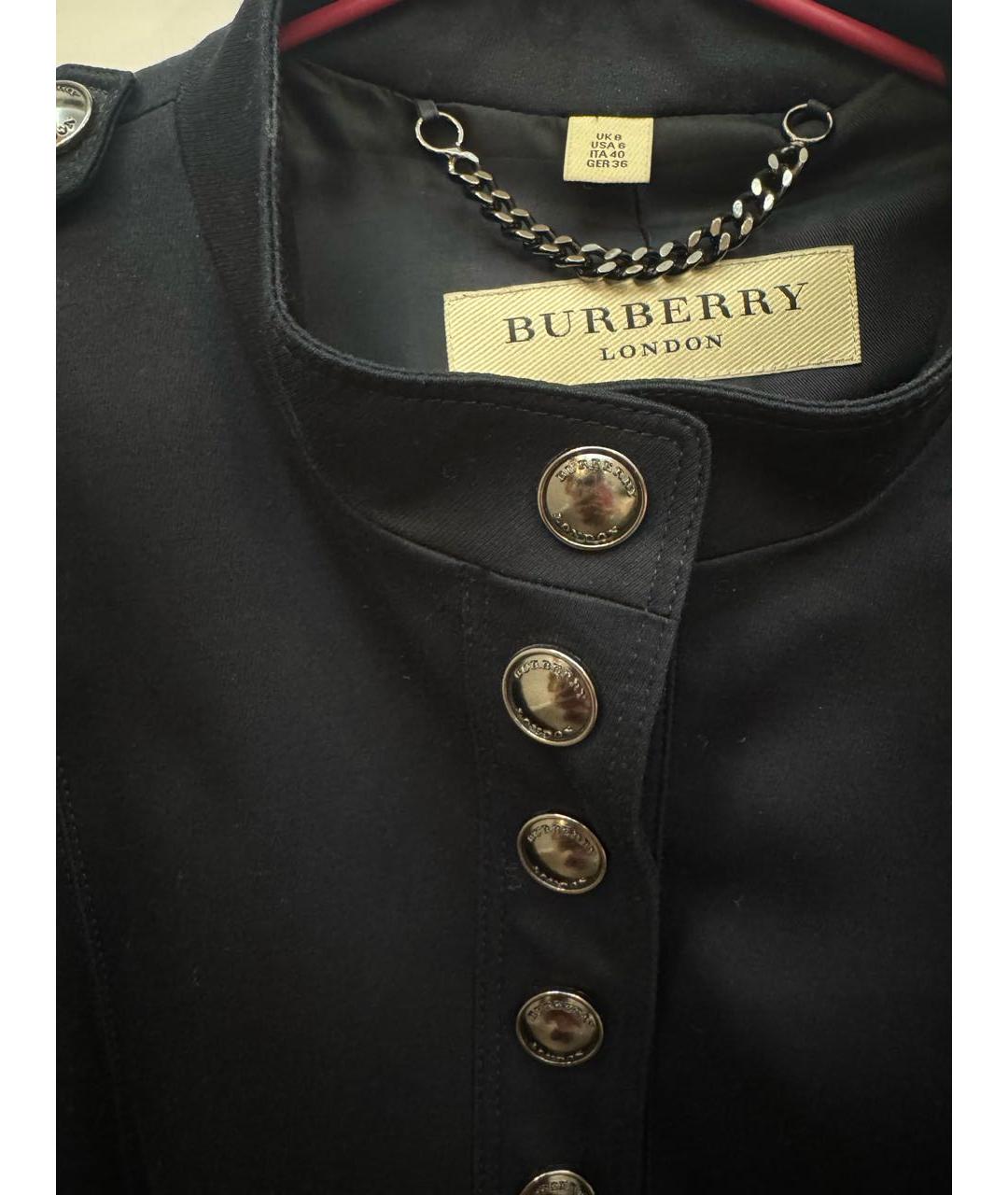 BURBERRY Темно-синий хлопковый жакет/пиджак, фото 4