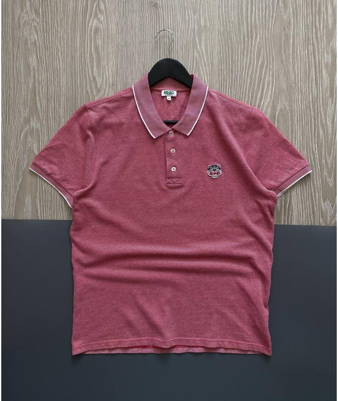 KENZO Коралловое хлопковое поло с коротким рукавом, фото 7