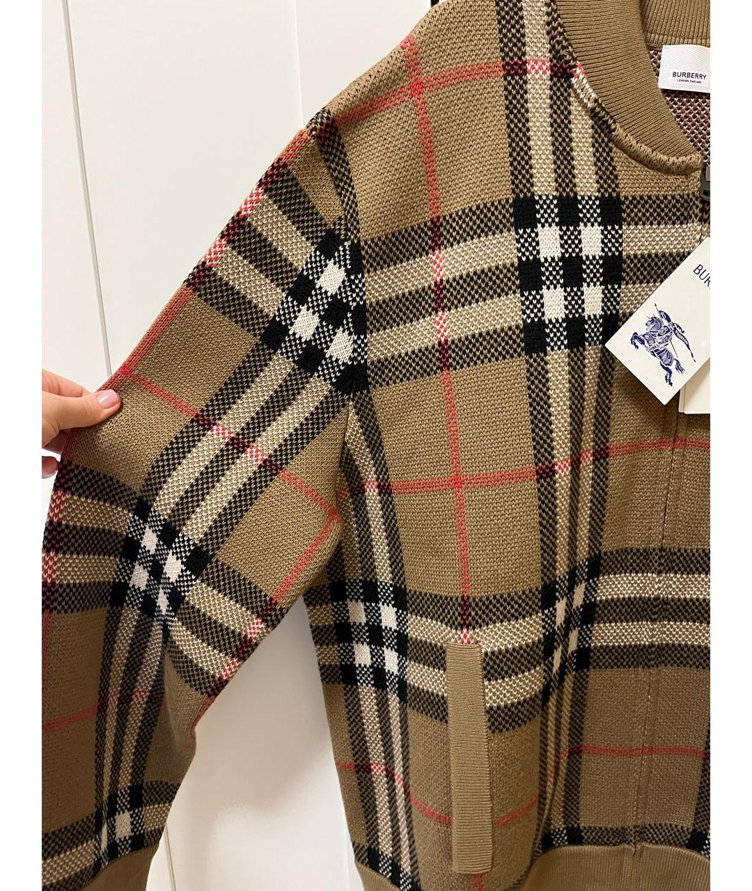 BURBERRY Бежевый шерстяной кардиган, фото 7