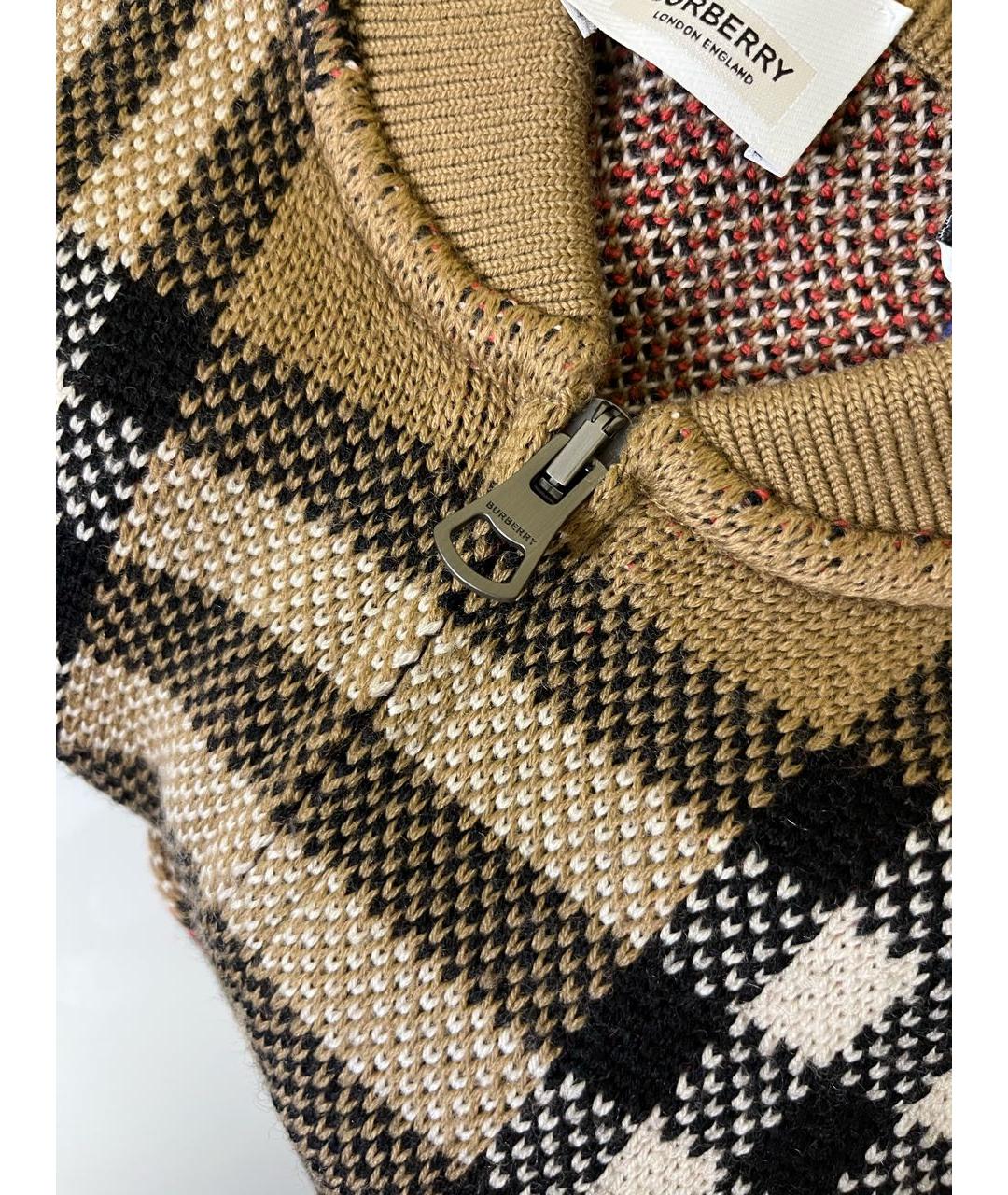BURBERRY Бежевый шерстяной кардиган, фото 3