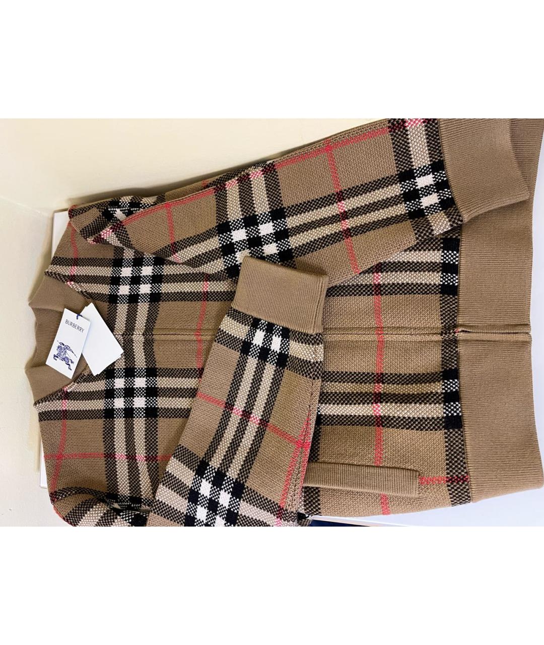 BURBERRY Бежевый шерстяной кардиган, фото 4