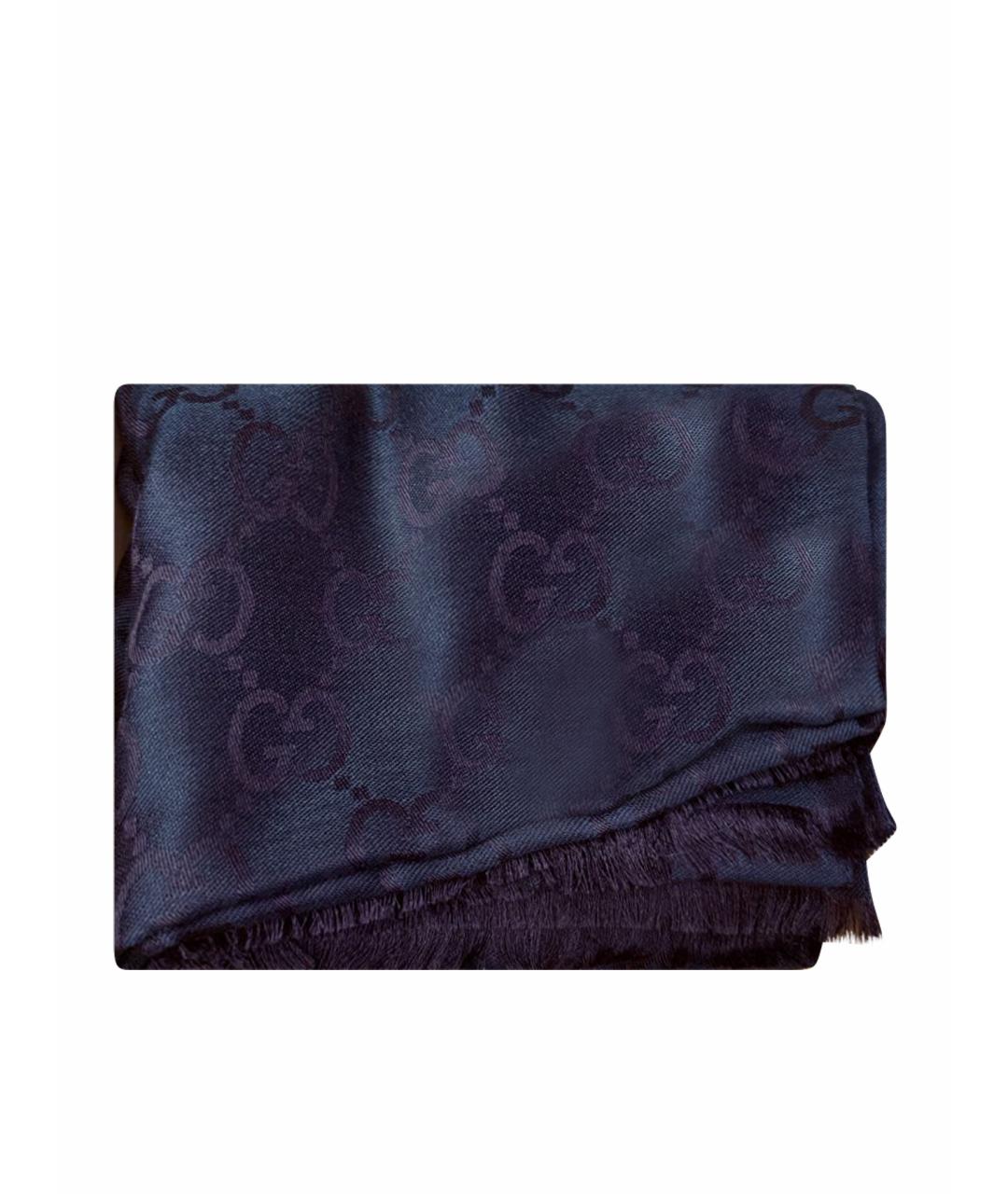 GUCCI Темно-синий шарф, фото 1