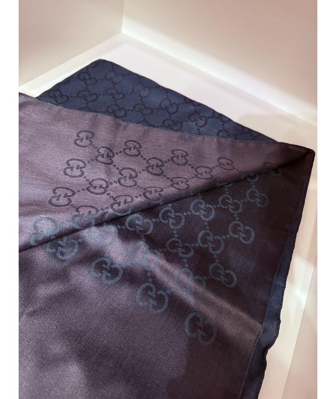 GUCCI Темно-синий шарф, фото 3