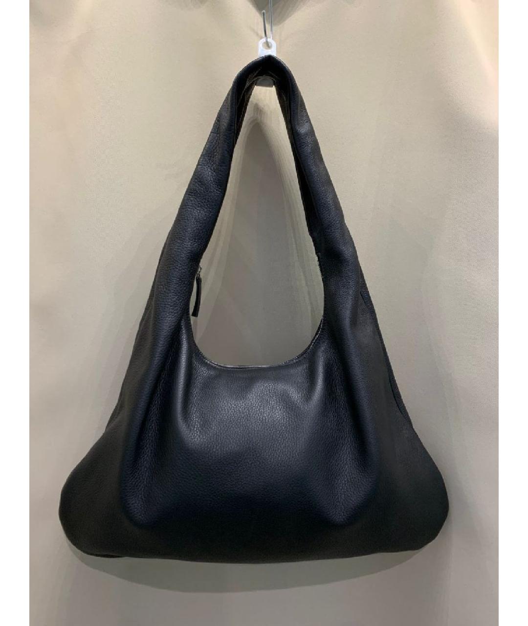 THE ROW Черная кожаная сумка через плечо, фото 4