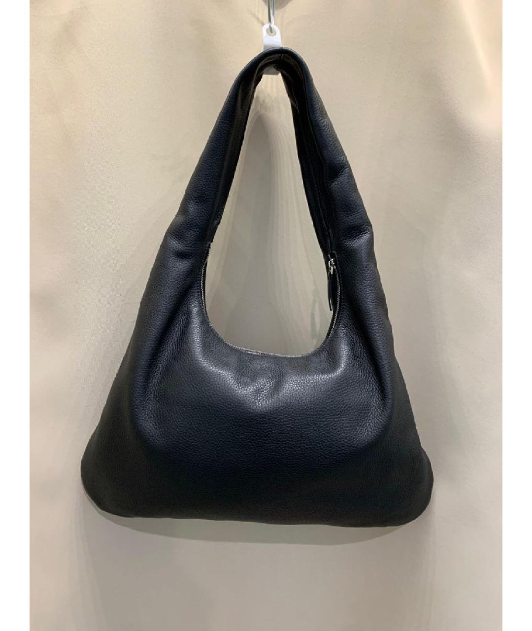 THE ROW Черная кожаная сумка через плечо, фото 10