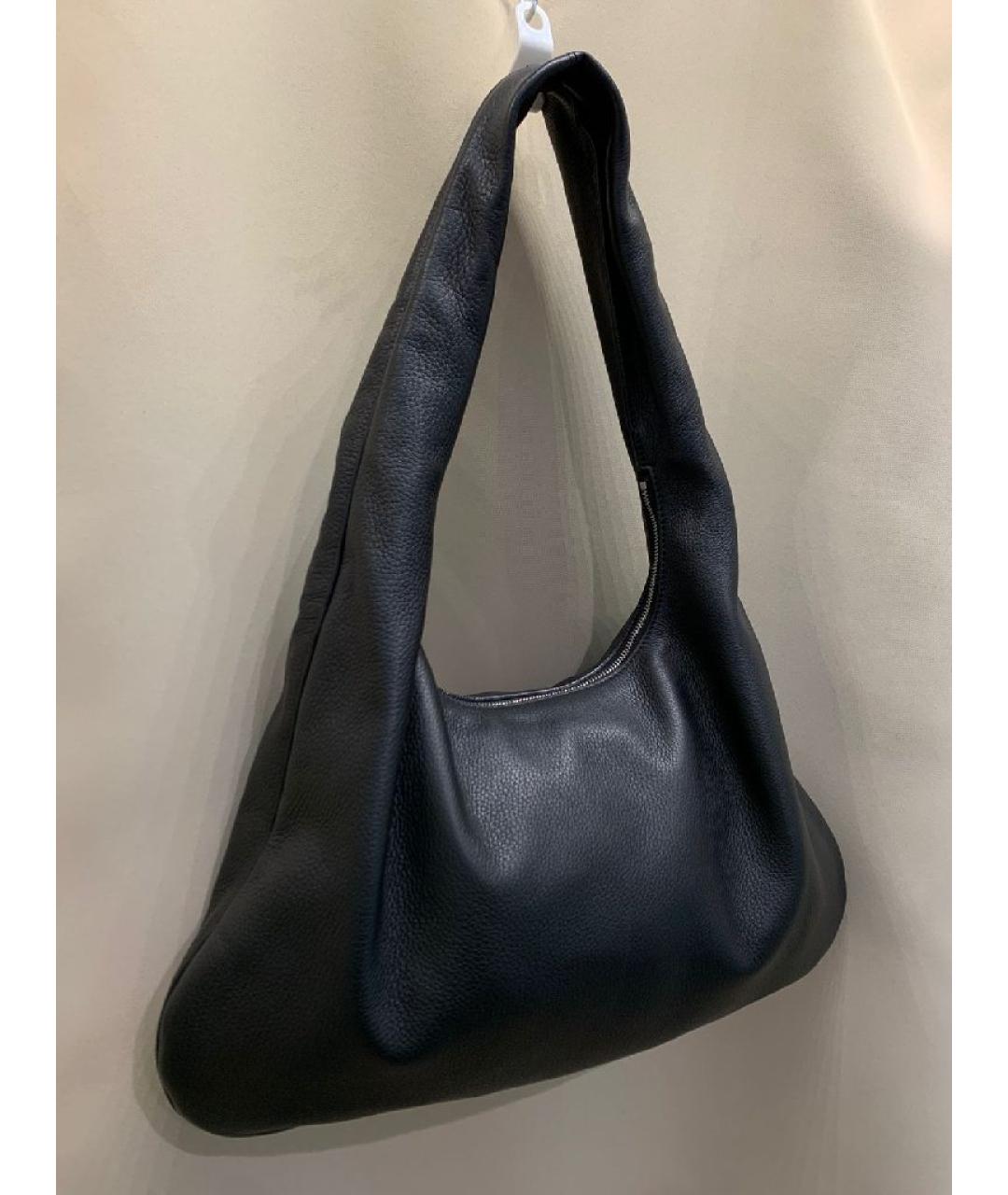 THE ROW Черная кожаная сумка через плечо, фото 3