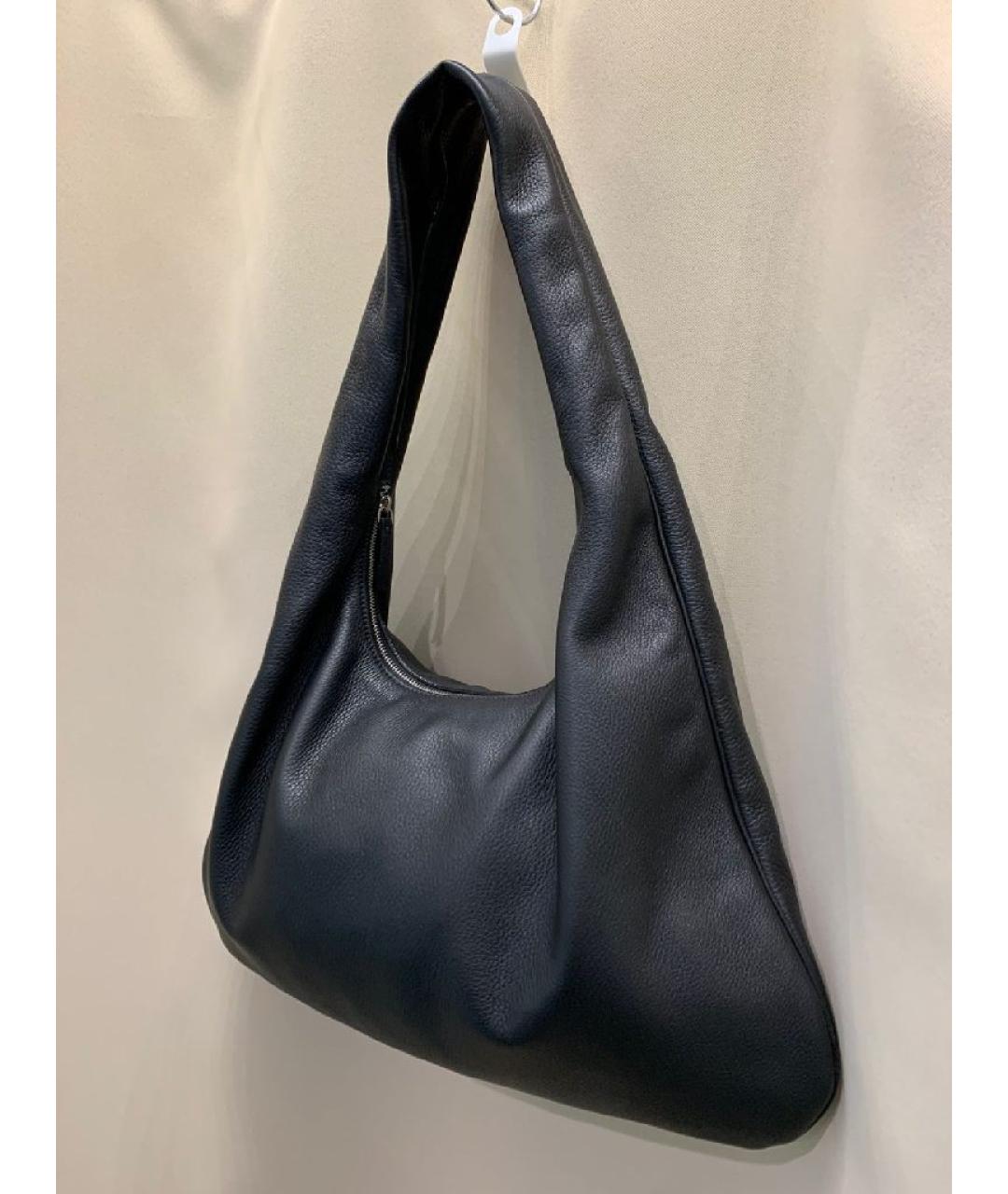 THE ROW Черная кожаная сумка через плечо, фото 2