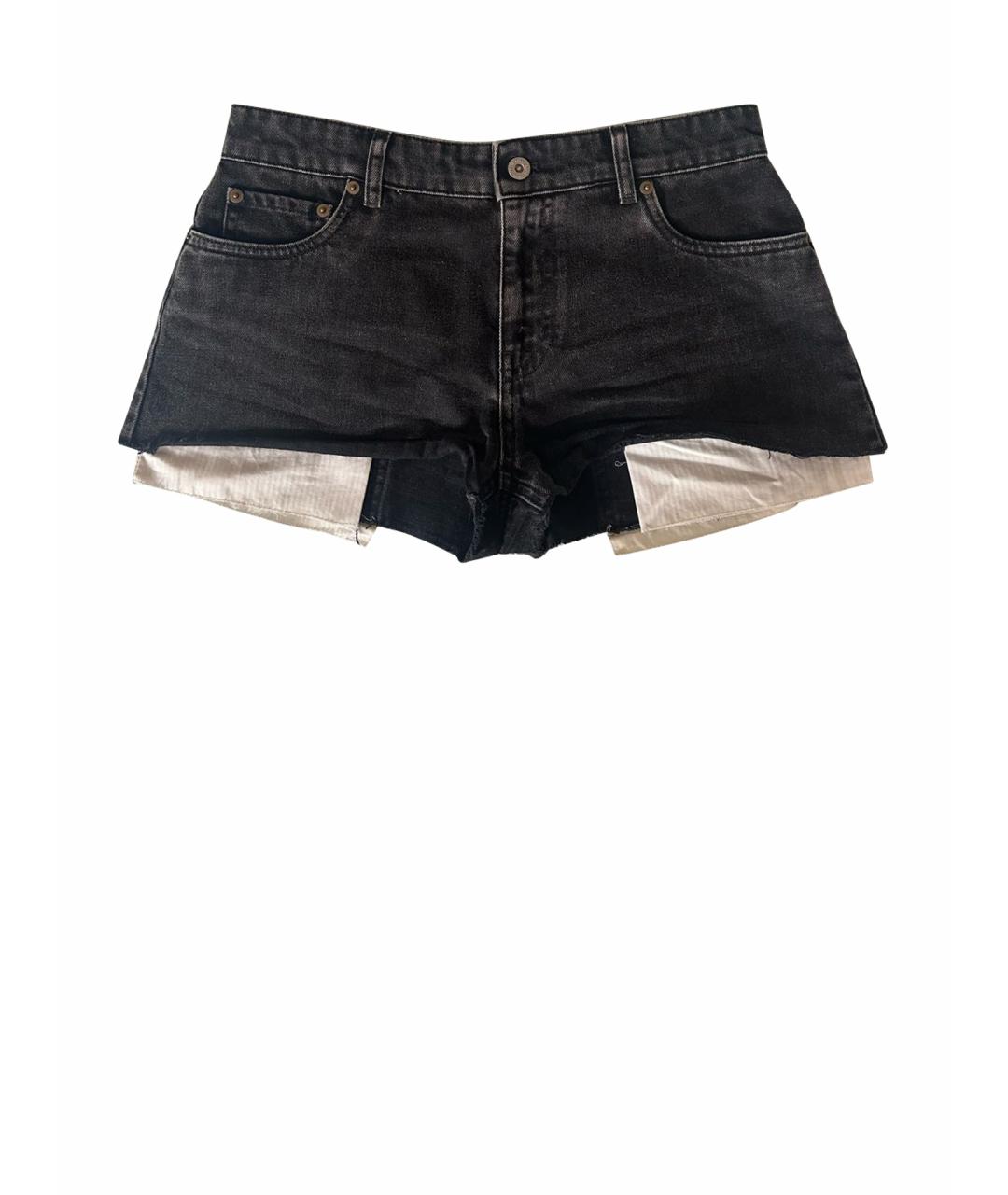MIU MIU Черные деним шорты, фото 1