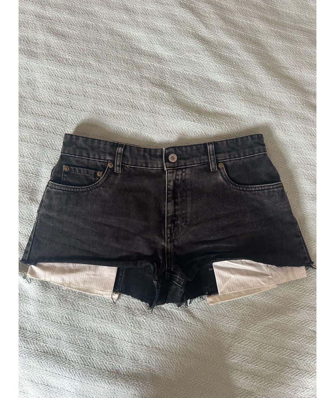 MIU MIU Черные деним шорты, фото 8