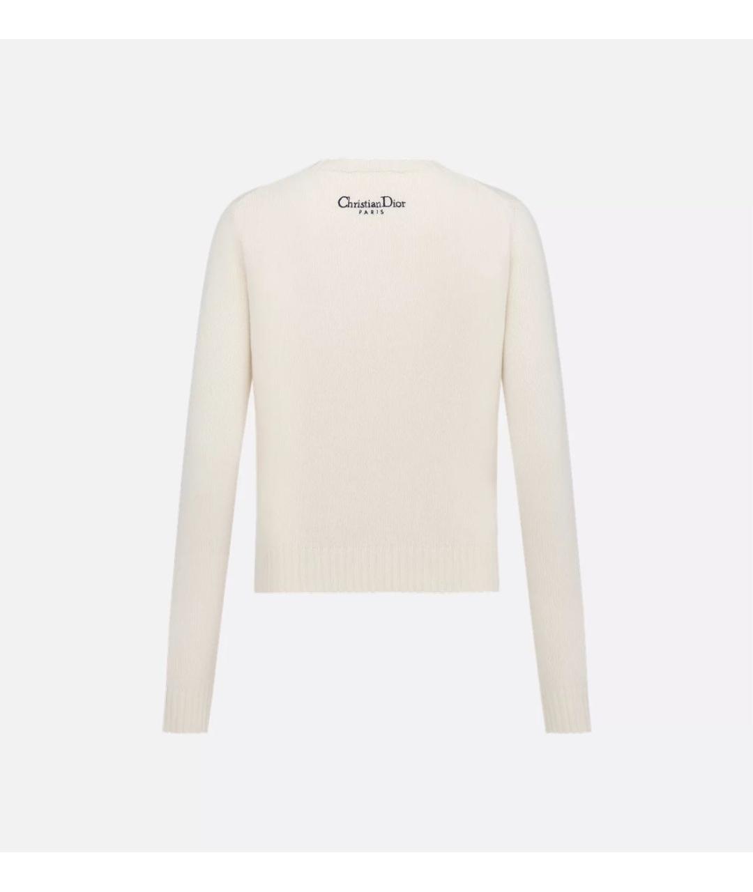 CHRISTIAN DIOR Белый кашемировый джемпер / свитер, фото 2