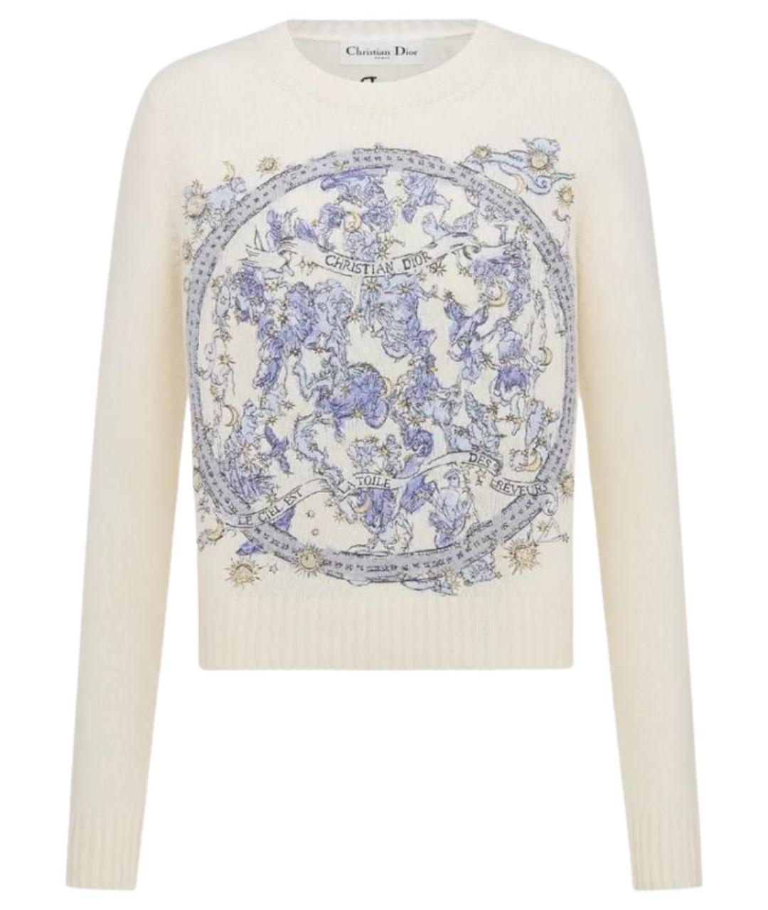 CHRISTIAN DIOR Белый кашемировый джемпер / свитер, фото 1