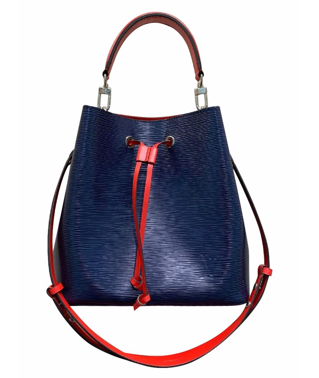 LOUIS VUITTON Синяя кожаная сумка тоут, фото 1