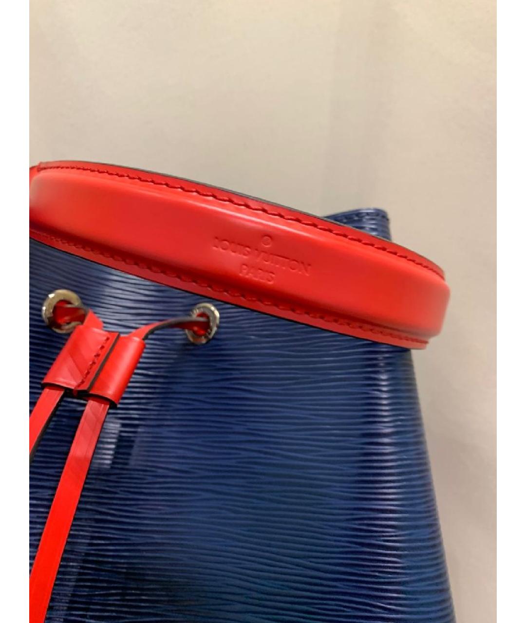 LOUIS VUITTON Синяя кожаная сумка тоут, фото 8