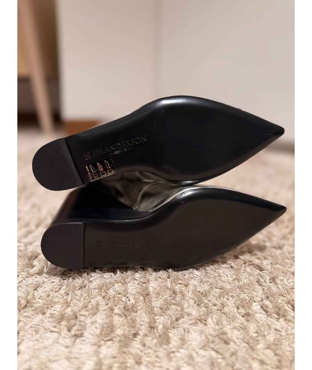 J.W.ANDERSON Серебряные кожаные сапоги, фото 5