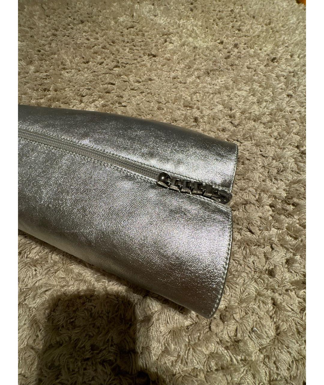 J.W.ANDERSON Серебряные кожаные сапоги, фото 6