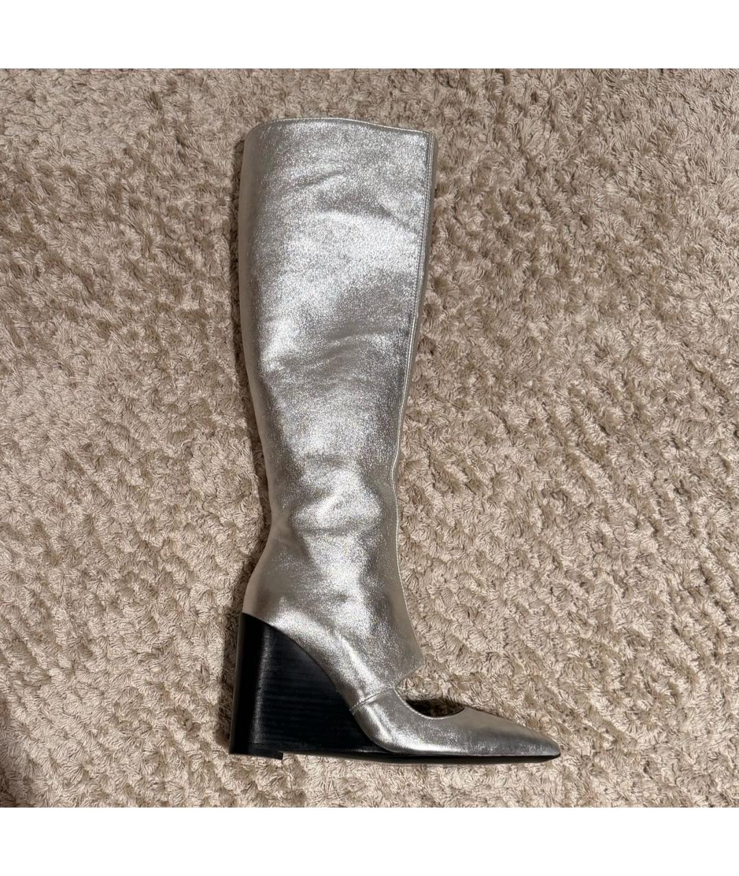 J.W.ANDERSON Серебряные кожаные сапоги, фото 7