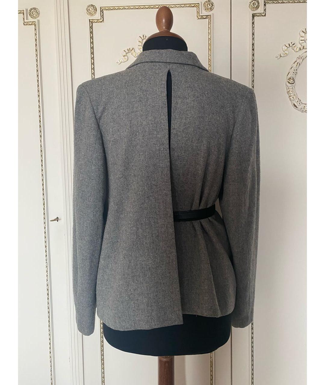 COMME DES GARÇONS Серый шерстяной жакет/пиджак, фото 4