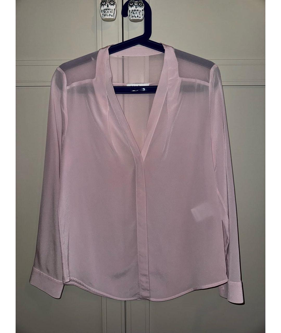 SANDRO Розовая шелковая блузы, фото 6