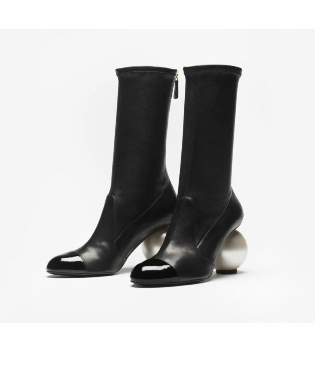 CHANEL Черные кожаные ботильоны, фото 2