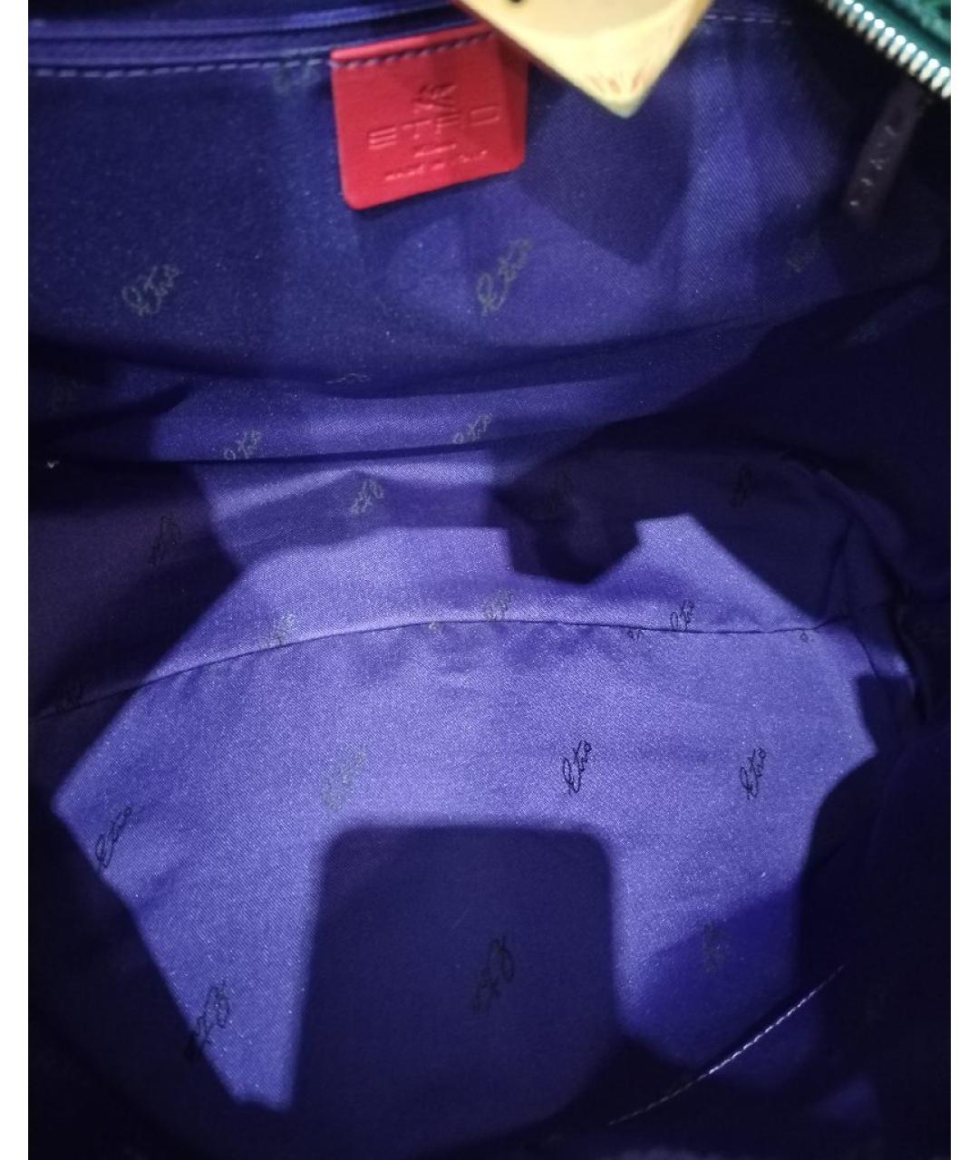 ETRO Зеленая кожаная сумка через плечо, фото 5