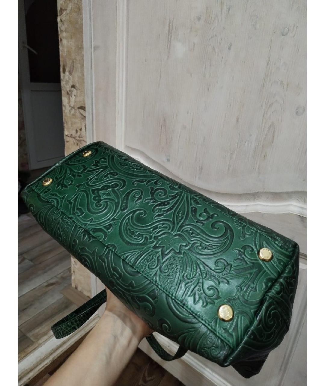 ETRO Зеленая кожаная сумка через плечо, фото 3