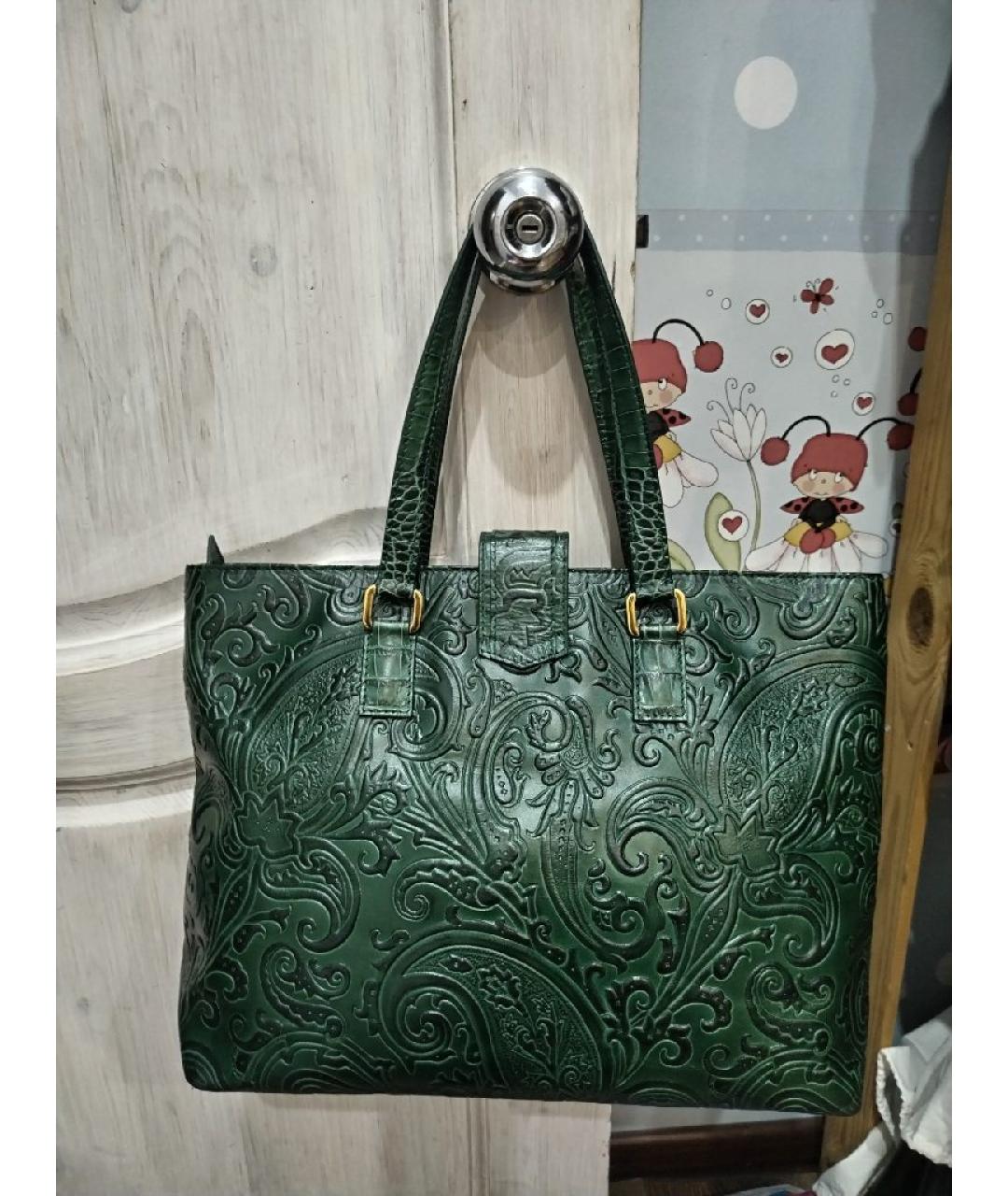 ETRO Зеленая кожаная сумка через плечо, фото 2