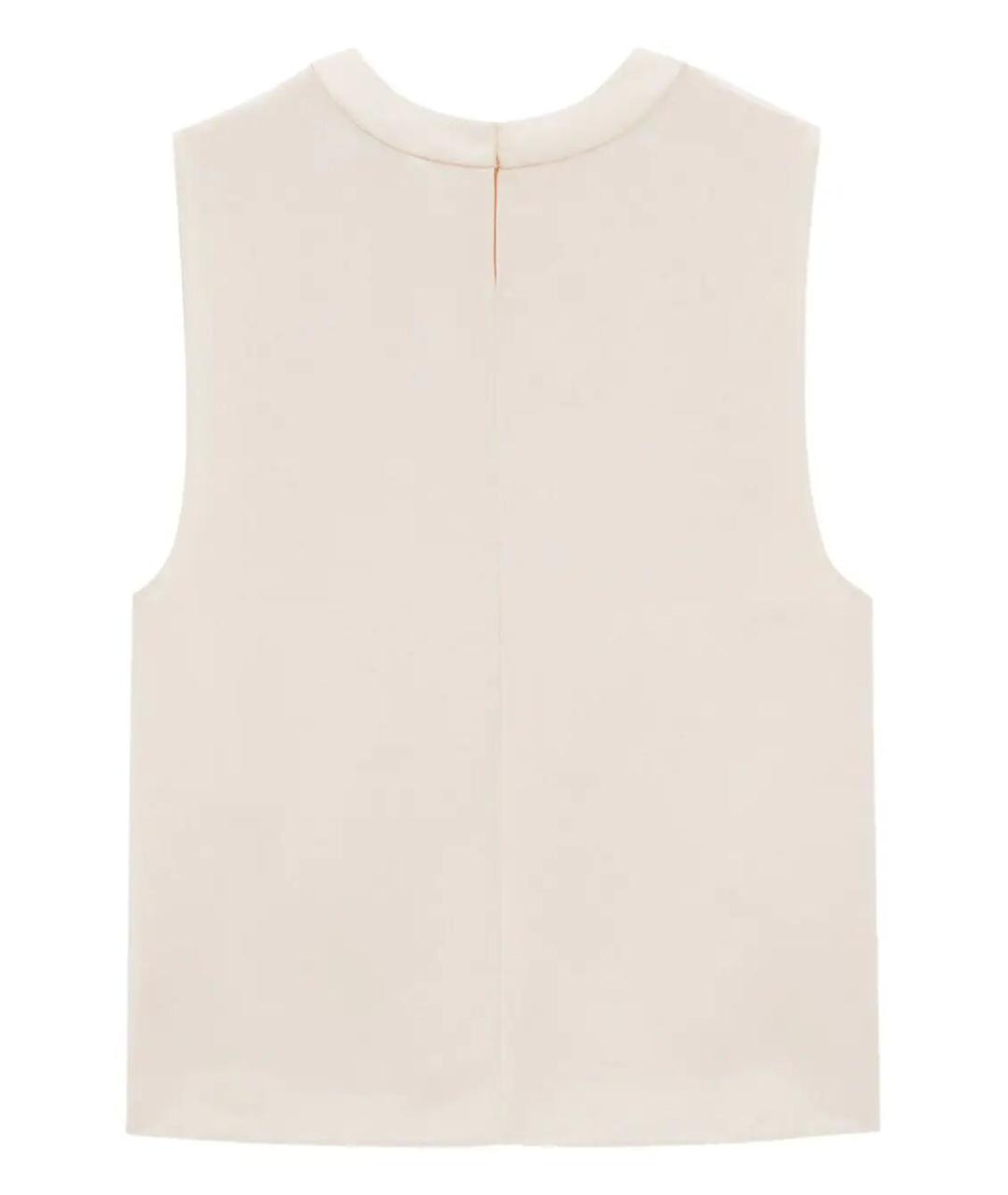 SAINT LAURENT Бежевая шелковая блузы, фото 2