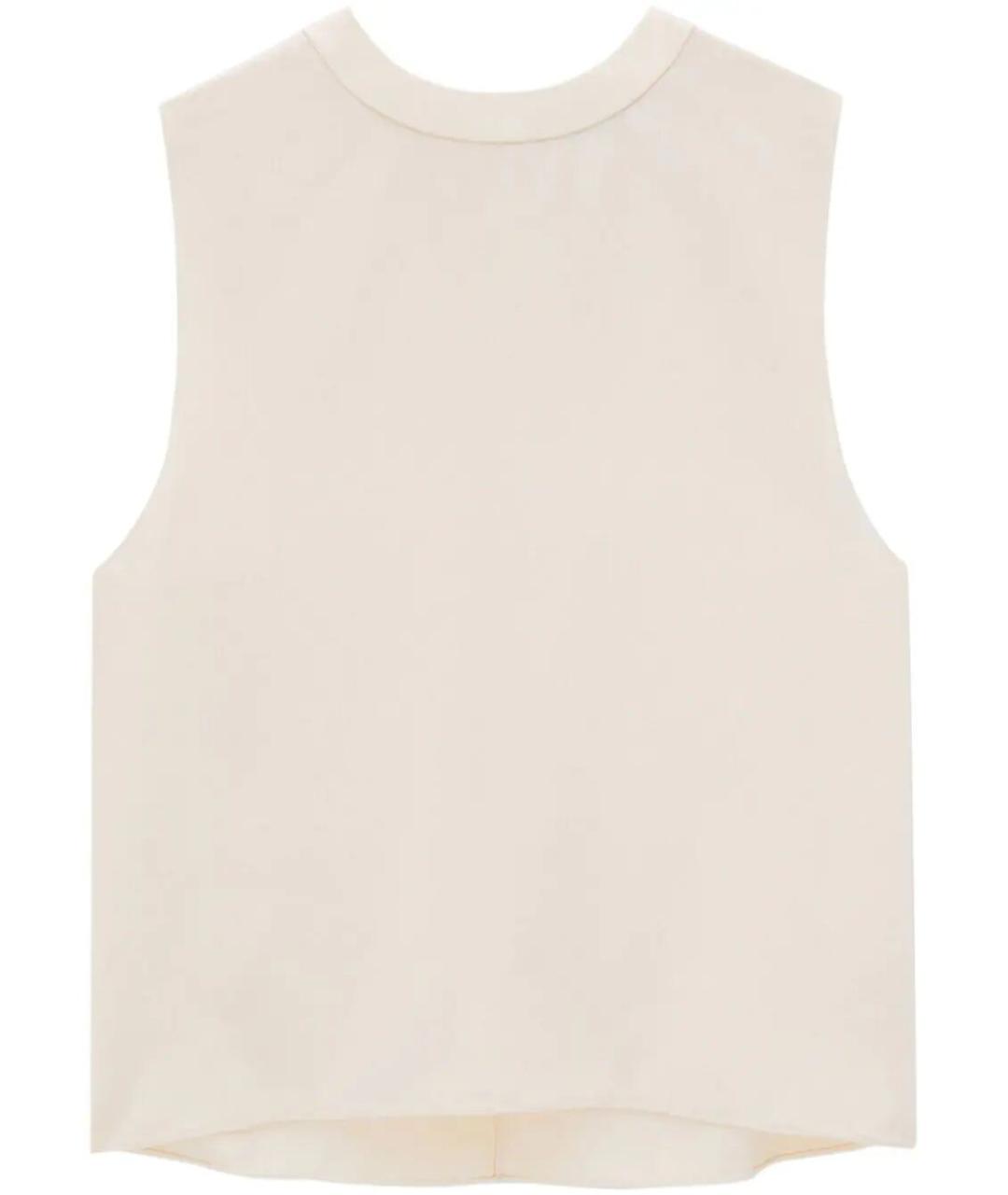 SAINT LAURENT Бежевая шелковая блузы, фото 1