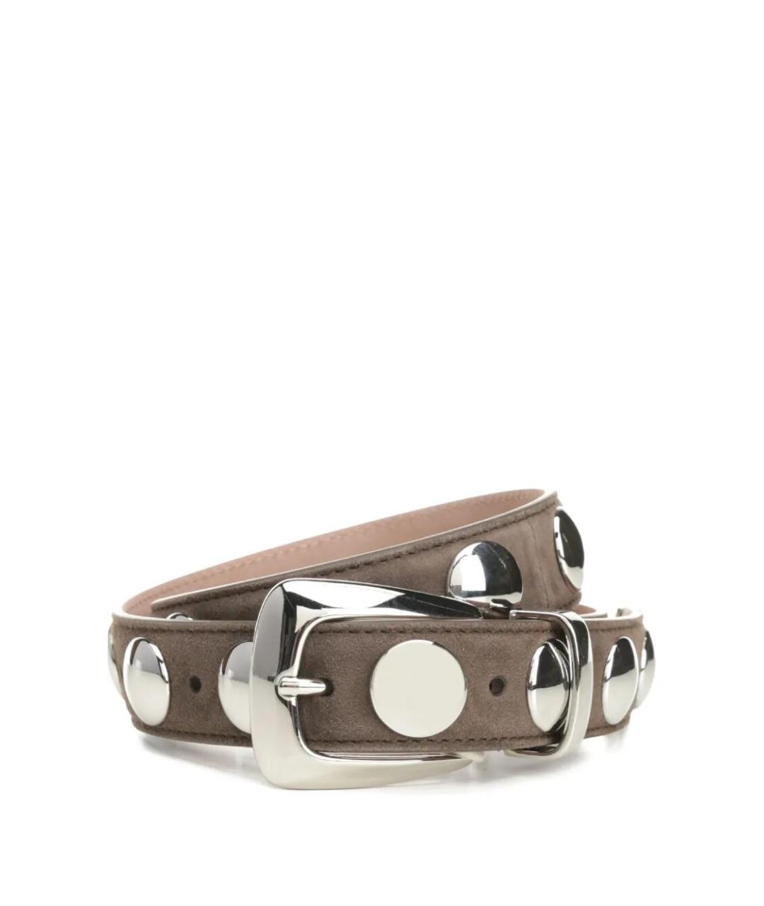 KHAITE Бежевый замшевый ремень, фото 1