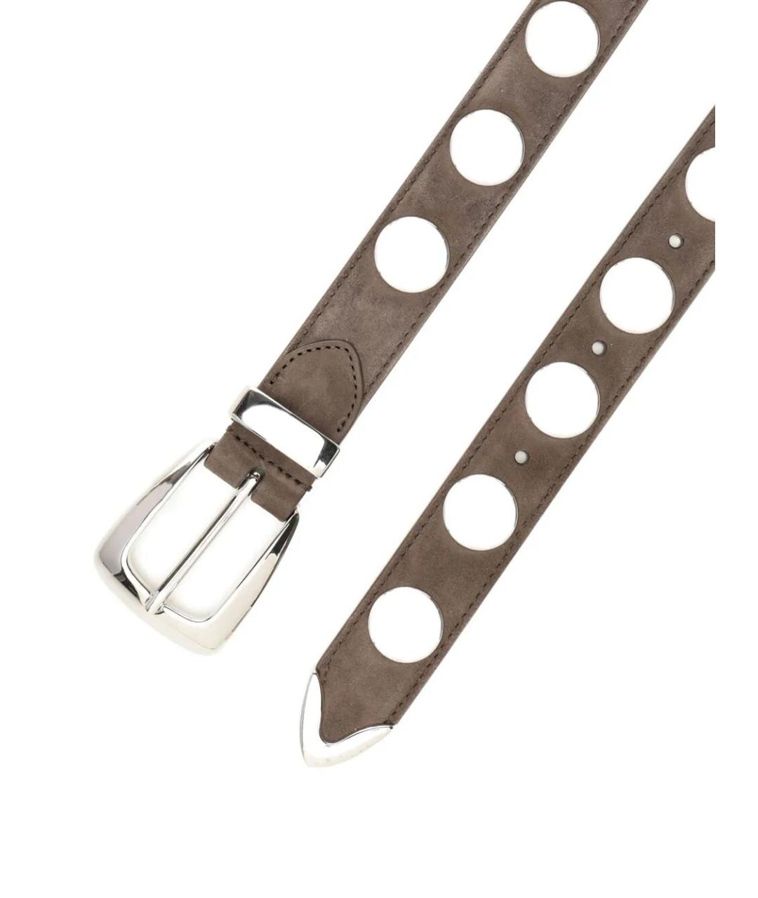 KHAITE Бежевый замшевый ремень, фото 2