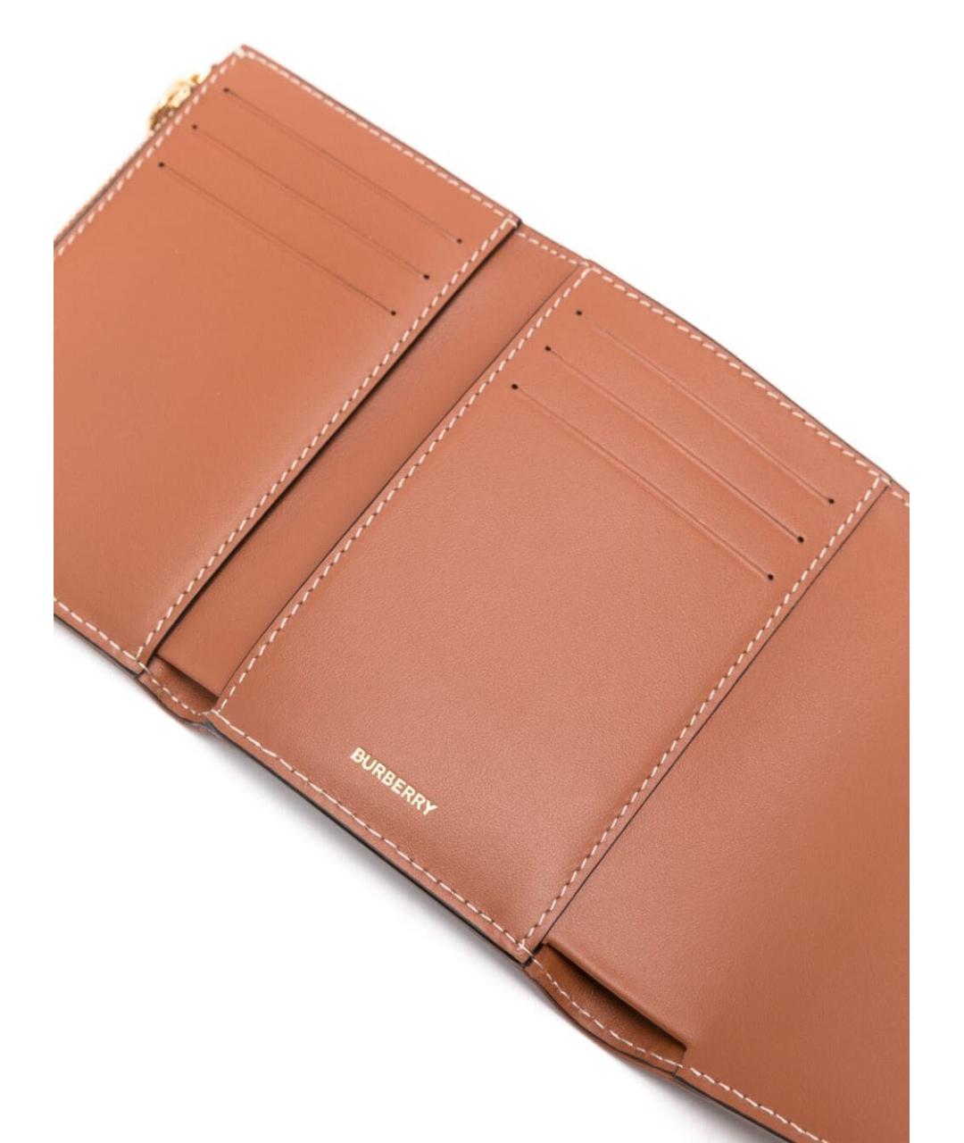 BURBERRY Бежевый кожаный кошелек, фото 3