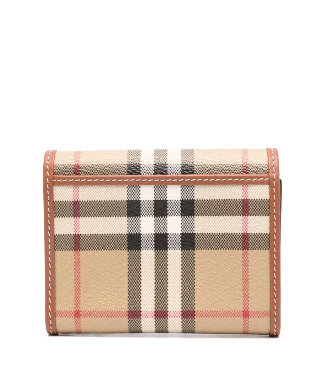 BURBERRY Бежевый кожаный кошелек, фото 2